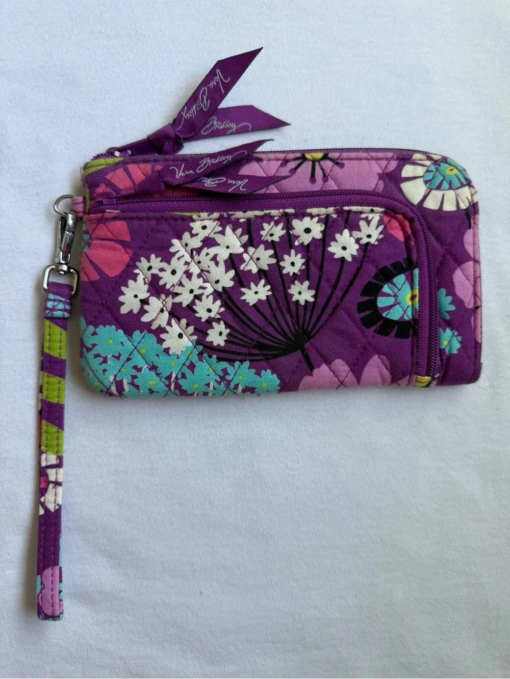 Vera Bradley Purple Floral Wristlet